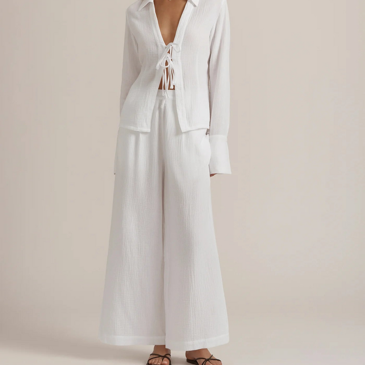 Bright White Tied and True Top