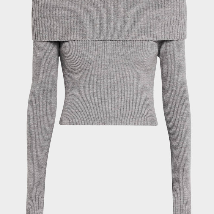Heather Gray Coretta Off Shoulder Top