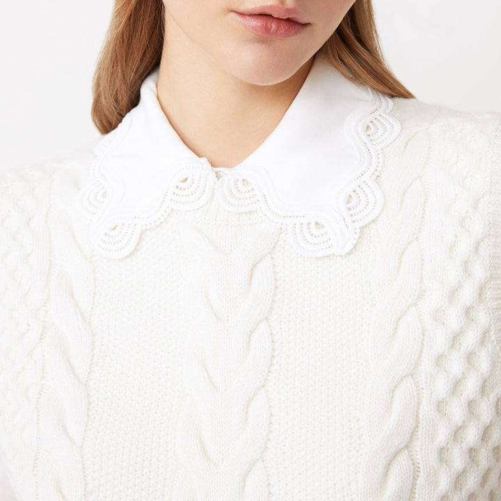 Cream Pouchka Sleeveless Sweater