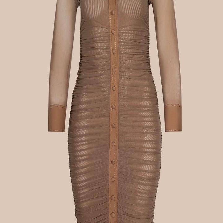 Hazelnut Adriana Midi Dress