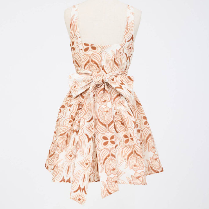 Floral Corset Back Bow Mini Dress