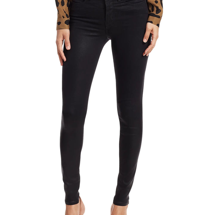Black Coated Marguerite High Rise Skinny