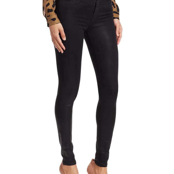 Black Coated Marguerite High Rise Skinny