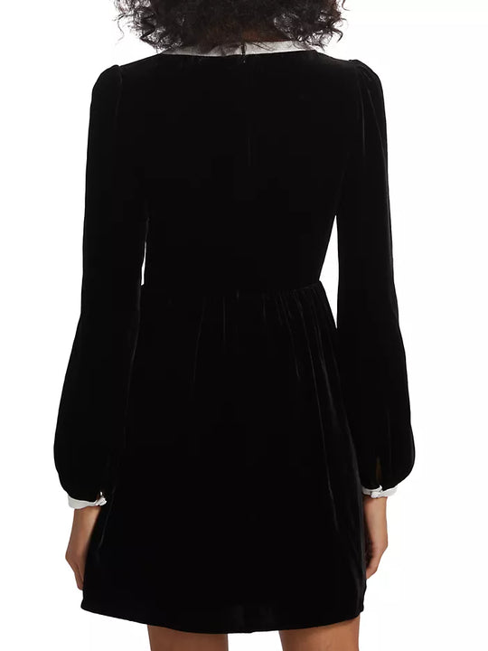 Saloni Black Camille Bows Mini Dress | Black | 0 Saloni Black Camille Bows Mini Dress | Black | 0