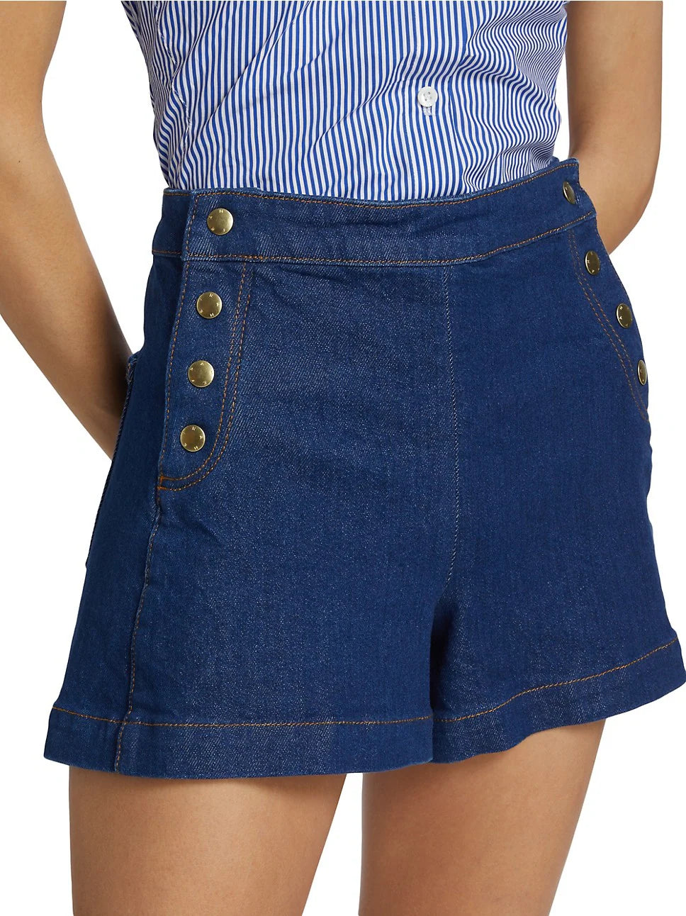 Sailor Denim Snap Shorts