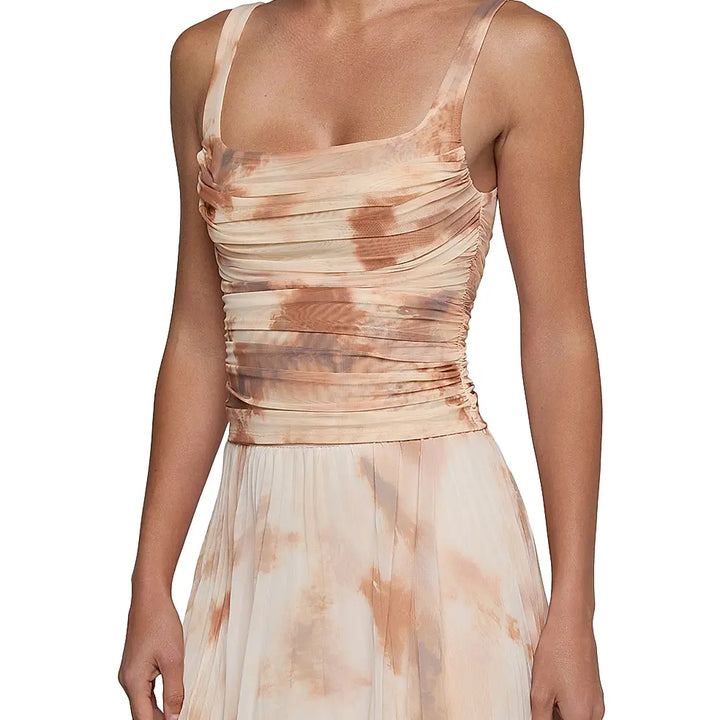 Frappe Tie Dye Rasha Shirred Tank