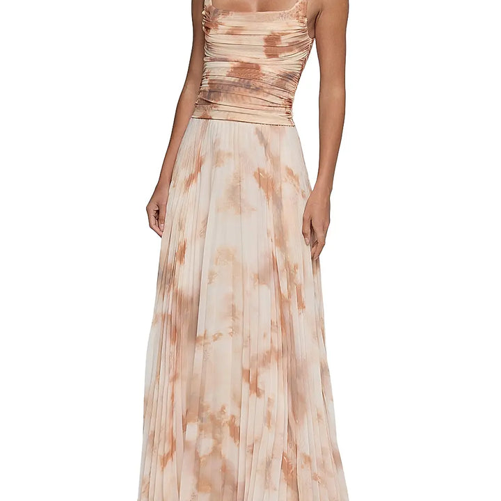 Frappe Tie Dye Rasha Shirred Tank