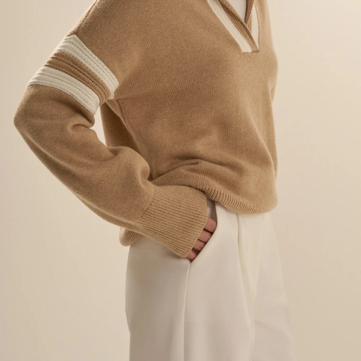 Camel Ivory Grace Sweater