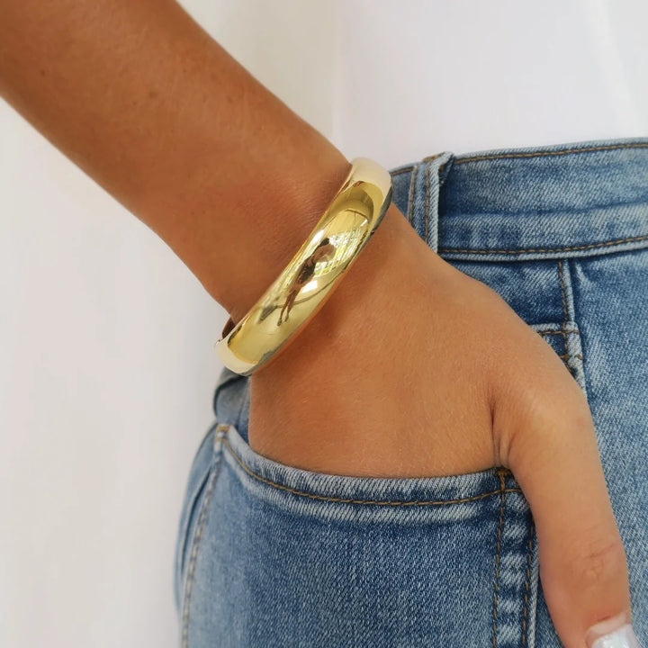 Small Rounded Bangle Bracelet