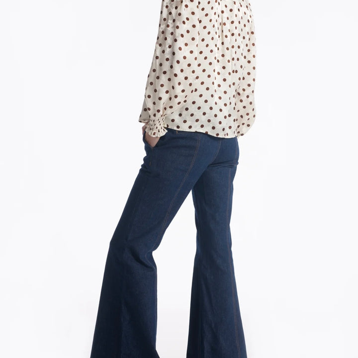 Brown Polka Dot Sally Blouse