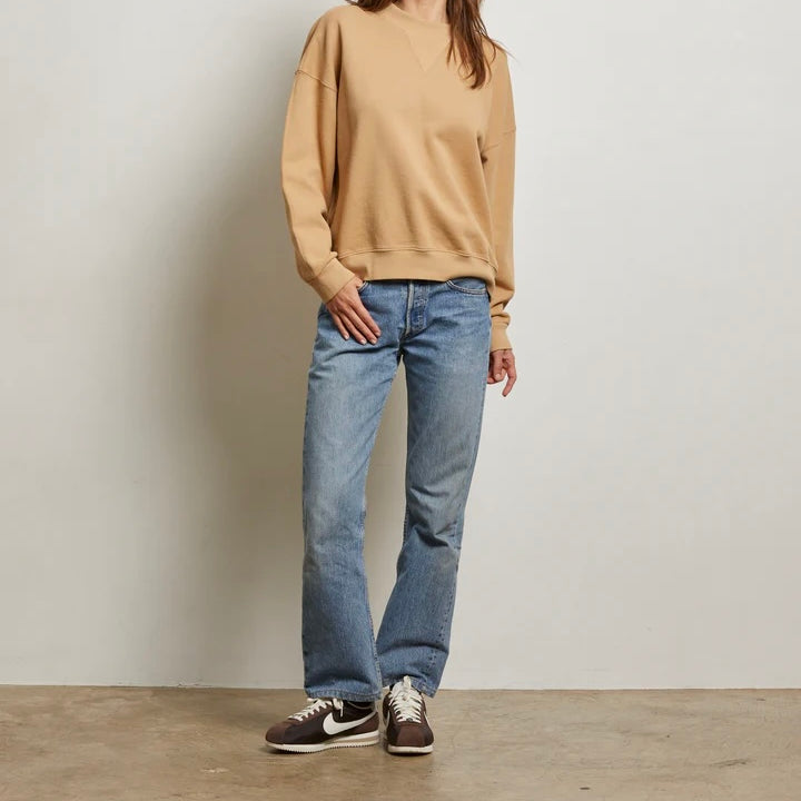 Suede Blake French Terry Oversized Crew