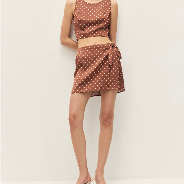 Brown Polka Dot Beatrix Top