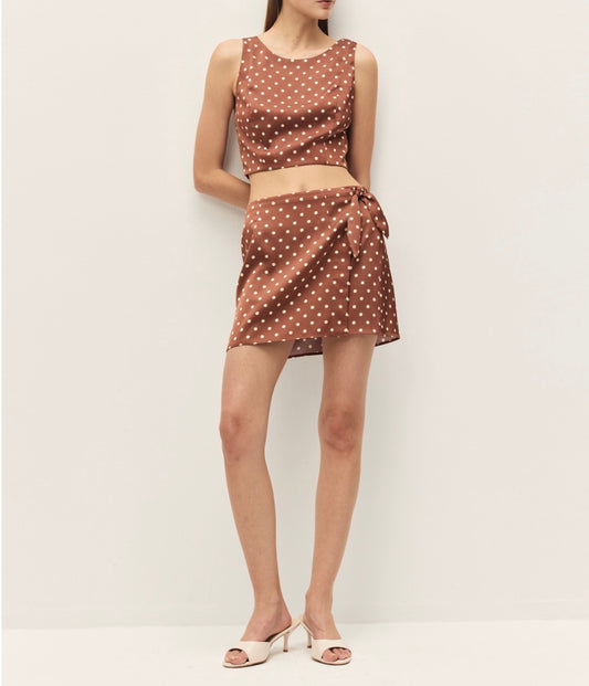 Brown Polka Dot Beatrix Top