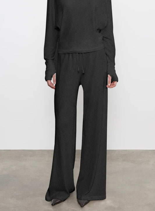 Charcoal Jersey Easy Drawcord Pant