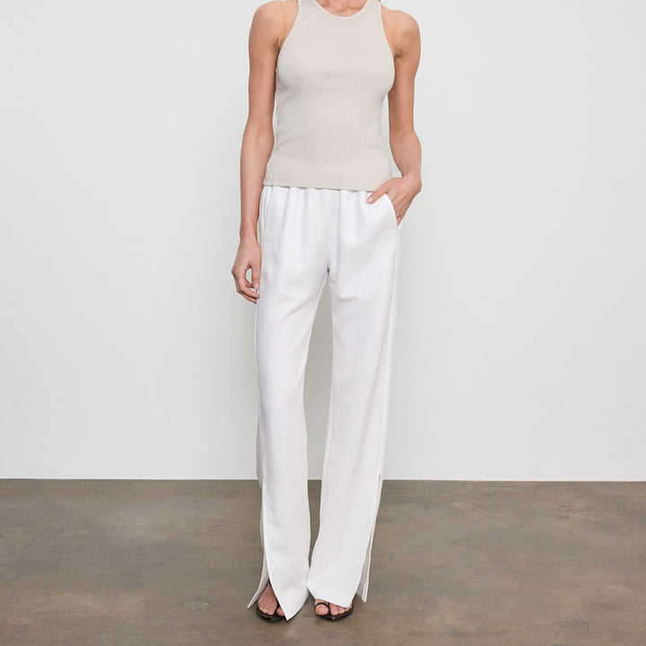 Off White Twill Slash Pant