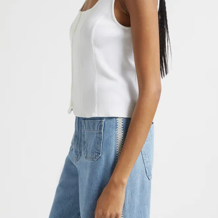 White Quenby Tank Top