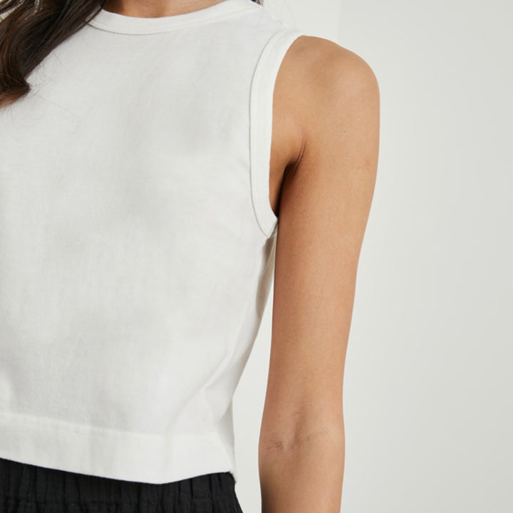 White Boxy Tank Top