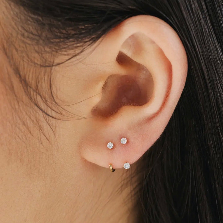 Gold Arc Hoop Earrings