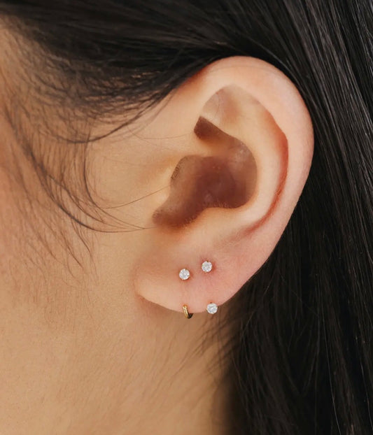 Gold Arc Hoop Earrings