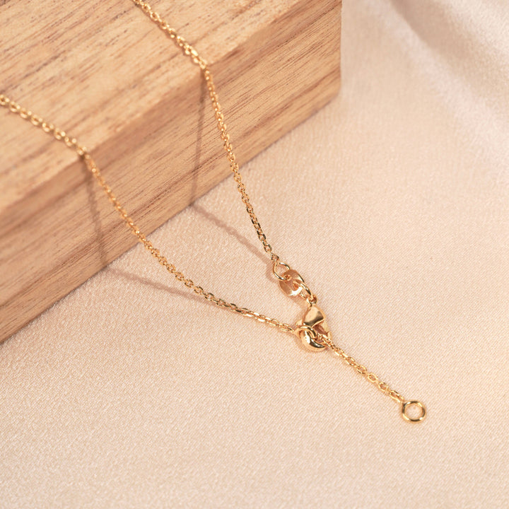 18k Gold Plated Diamond Pendant Necklace