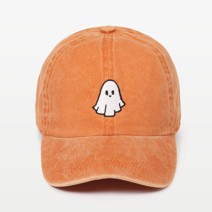 Beige Halloween Ghost Baseball Cap