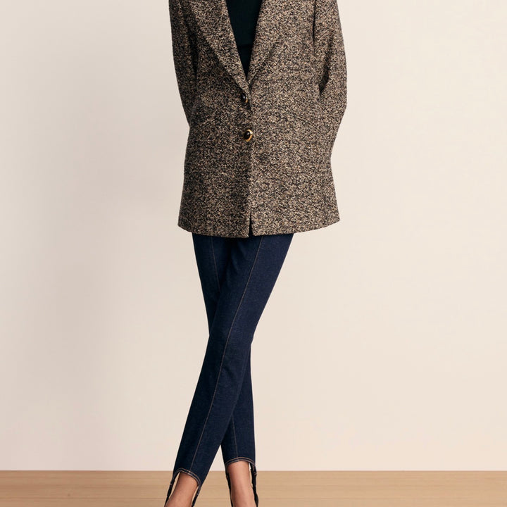 Black Melange Maci Dickey Jacket