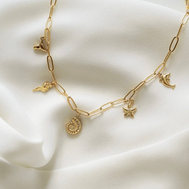 Summer Sea Beach Pendant Charm Necklace