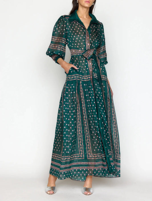 Jade Tile Gail Midi Dress