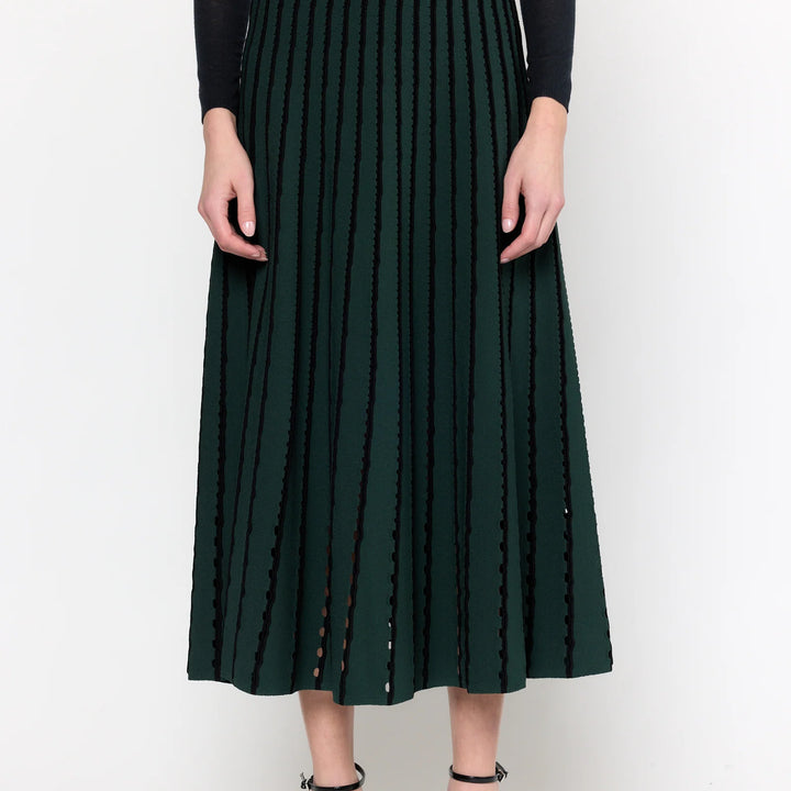 Pinstripe Evergreen Colton Skirt