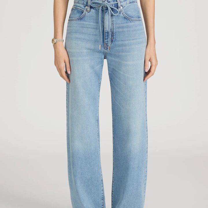 Off Duty Drawstring Bow Denim