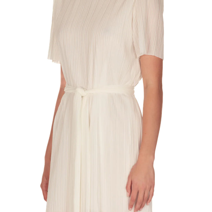Roxbury Pleated White Dress