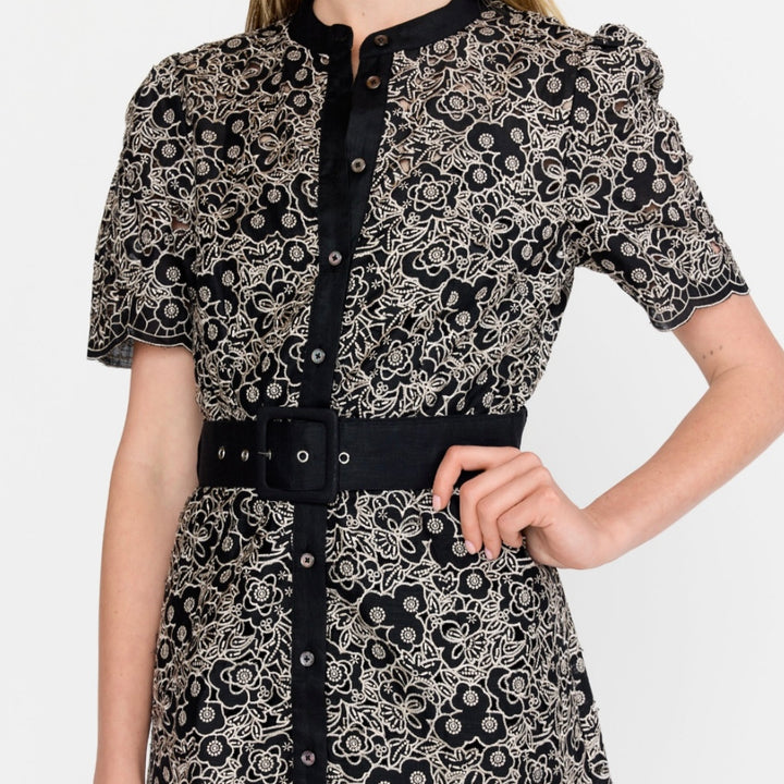 Onyx Embroidery Alex Dress
