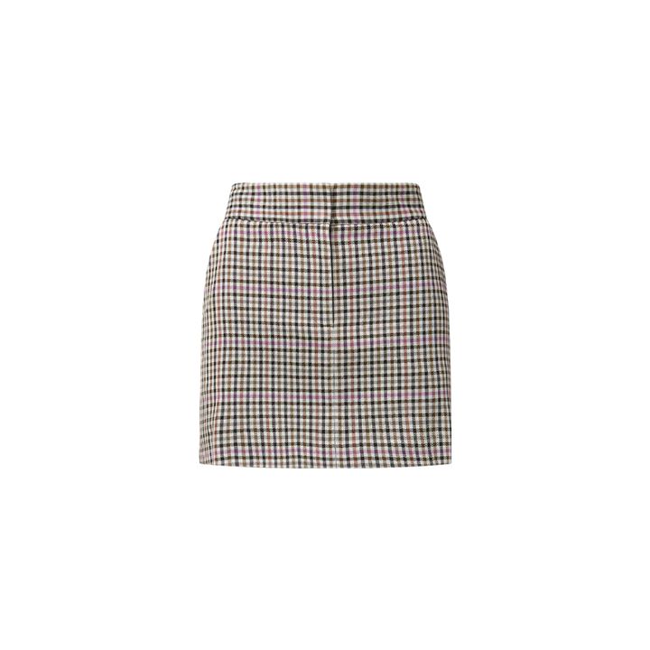 Oat Multi Elara Plaid Skirt