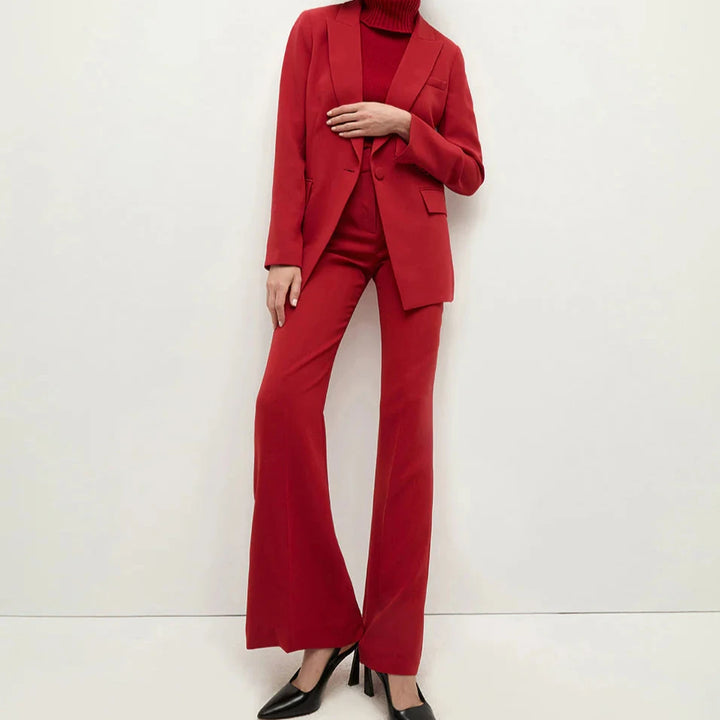 Crimson Long and Lean Dickey Jacket