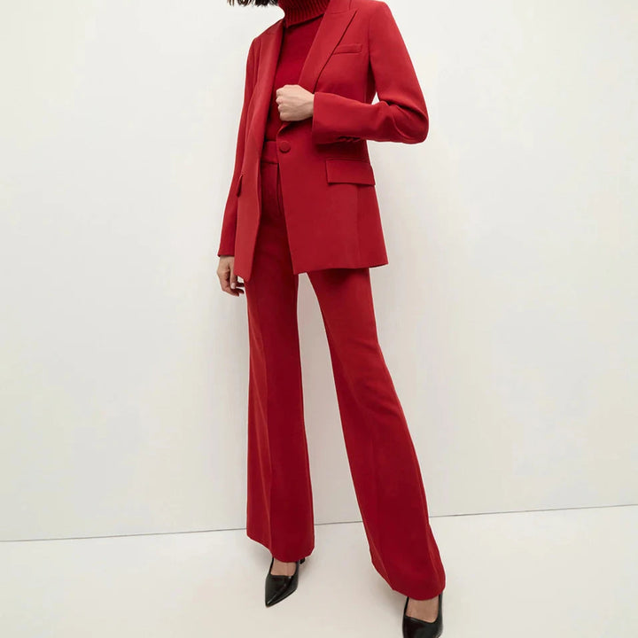 Crimson Long and Lean Dickey Jacket