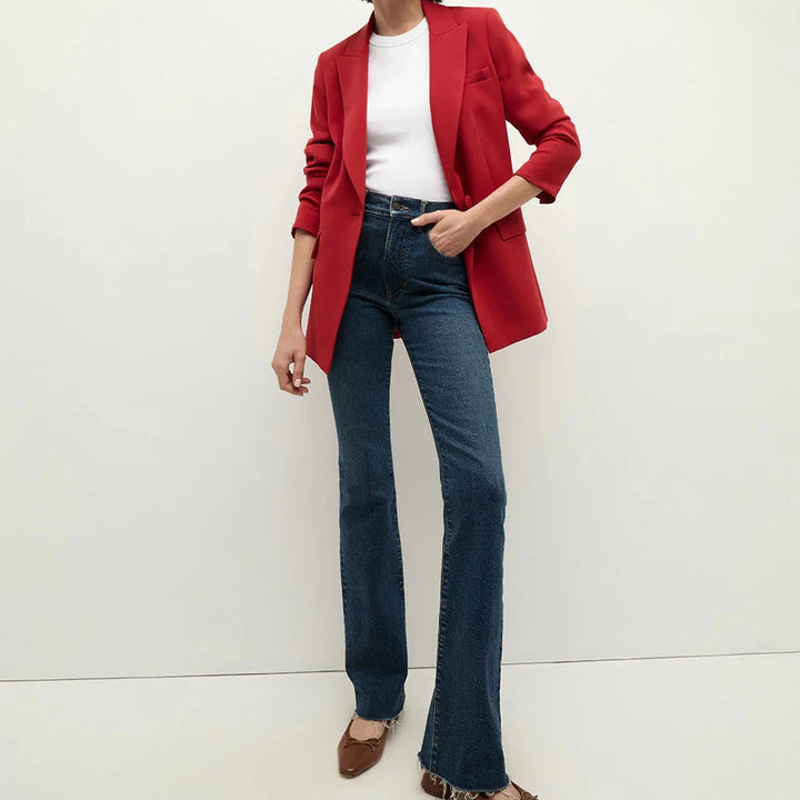Crimson Long and Lean Dickey Jacket