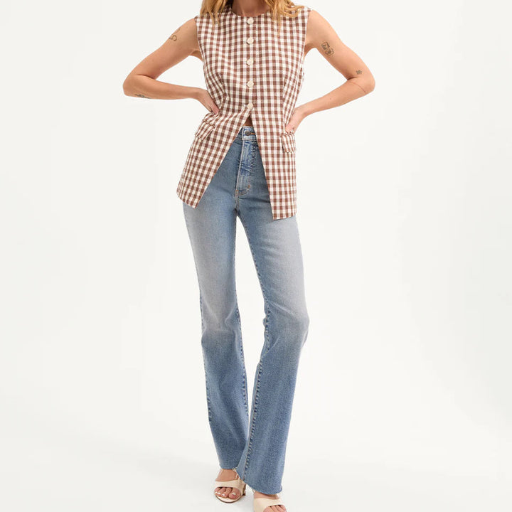 Lois Gingham Seersucker Vest