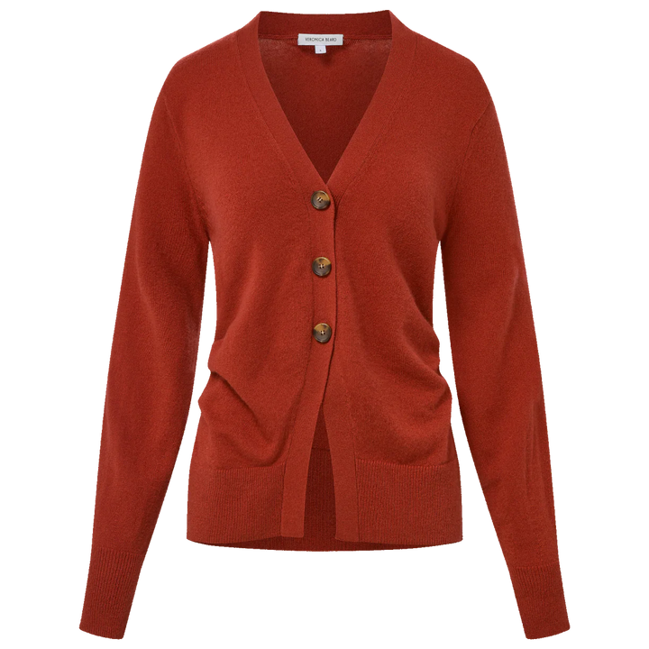 Red Lamotte Cashmere Cardigan