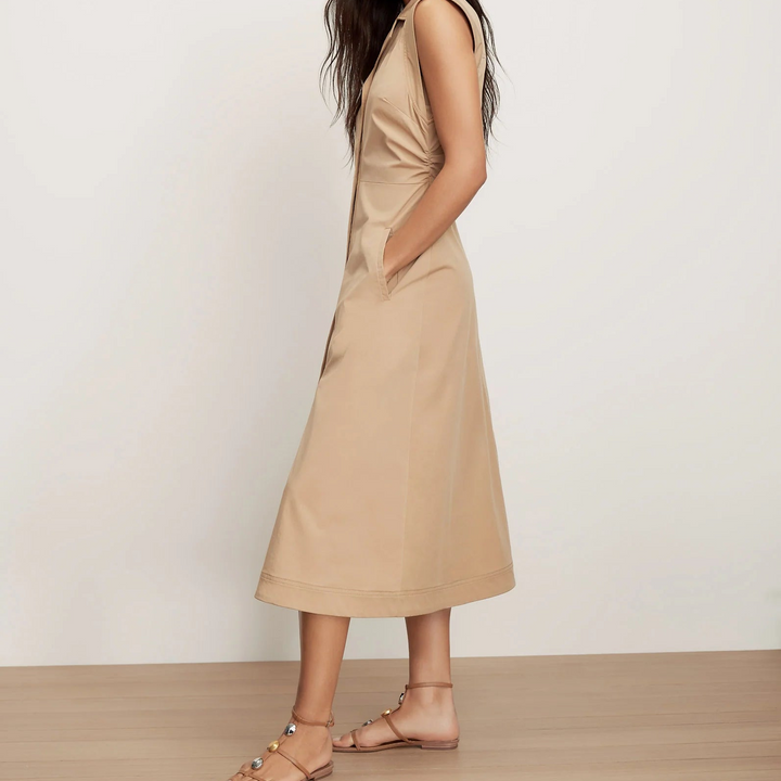 Khaki Orla Midi Dress