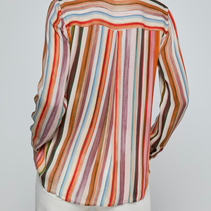 Watercolor Striped Nina Blouse