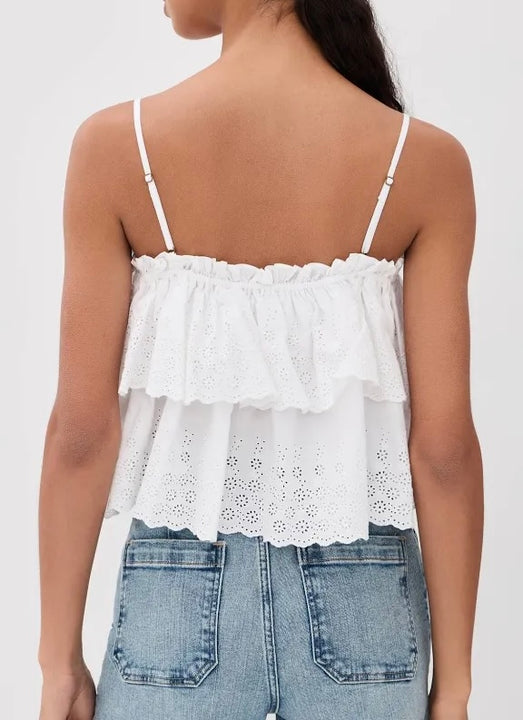 White Oseanna Embroidered Top