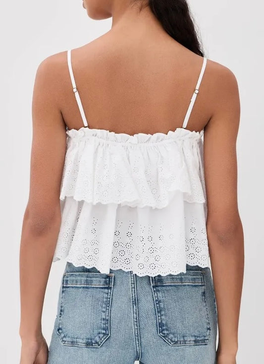 White Oseanna Embroidered Top
