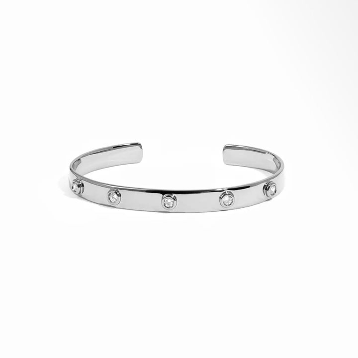 Adjustable Bezel Cuff Bracelet