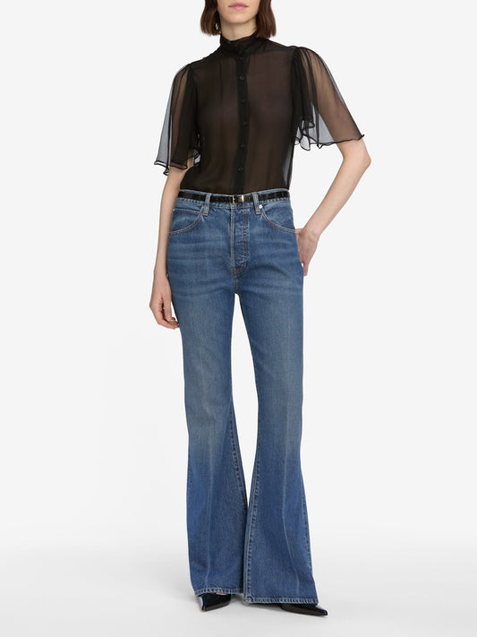 The Lax High Rise Flare Denim