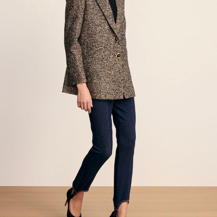 Black Melange Maci Dickey Jacket