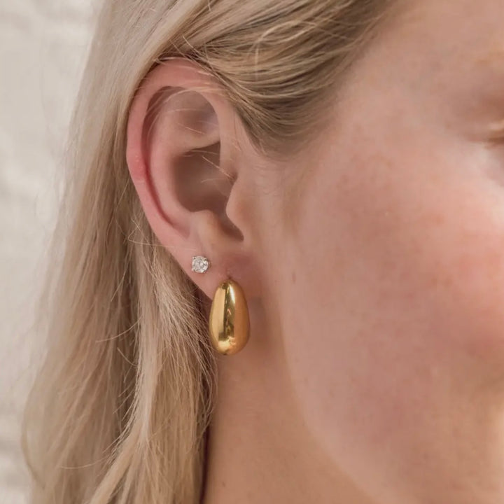 Chunky Tear Drop Hoop