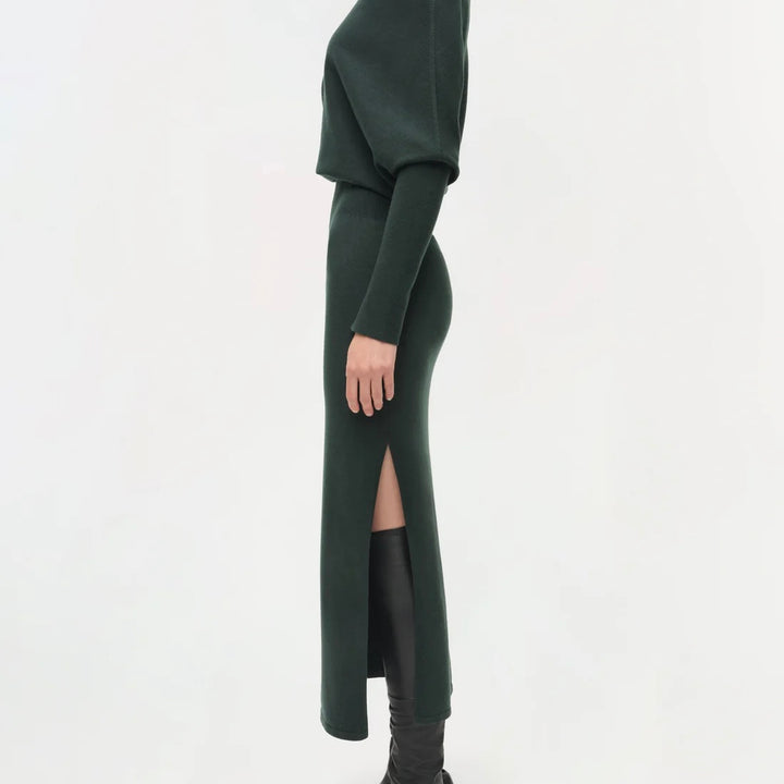 Emerald Janese Off Shoulder Midi Dress