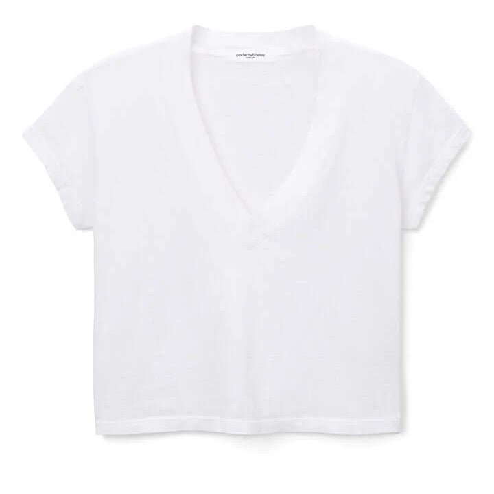 White Alani V-Neck Tee
