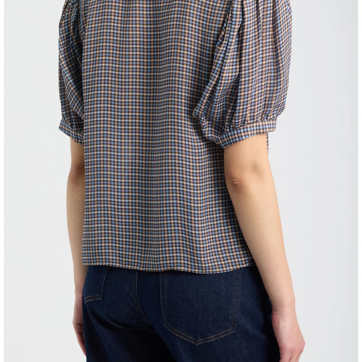 Plaid Chestnut Sonnet Blouse