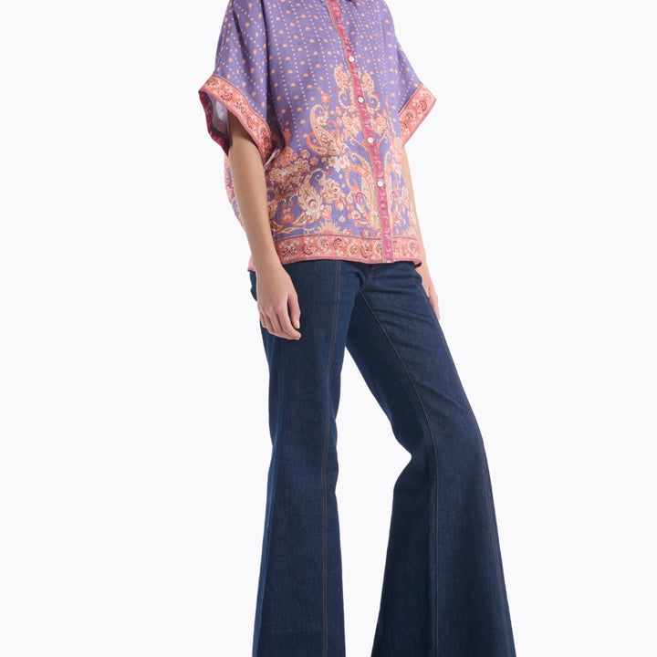 Iris Filigree Rosa Top
